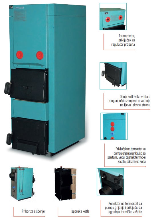 Centrometal kotao na drva EKO-CKB P s bojlerom - B design ponuda
